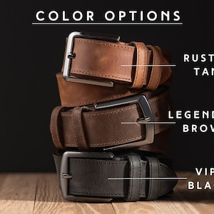 Custom Leather Belt for Daddy, Father’s Day Gift for Boyfriend, Unique Gift for Husband, Personalized Leather Belt Anniversary Handmade Belt image 6