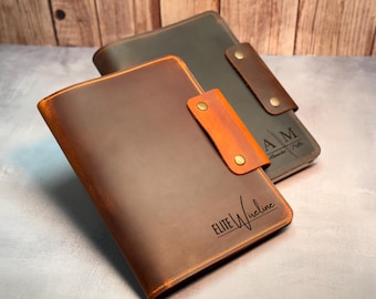 Personalized Leather Journal Gift Set: Corporate Logo Engraving Available