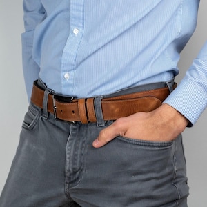 Custom Leather Belt for Daddy, Father’s Day Gift for Boyfriend, Unique Gift for Husband, Personalized Leather Belt Anniversary Handmade Belt image 9