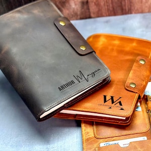 Personalized Leather Journal, Refillable Lined Journal or 2025-26 Planner | Gift for Professionals, Students, Executives, Leather Organizer