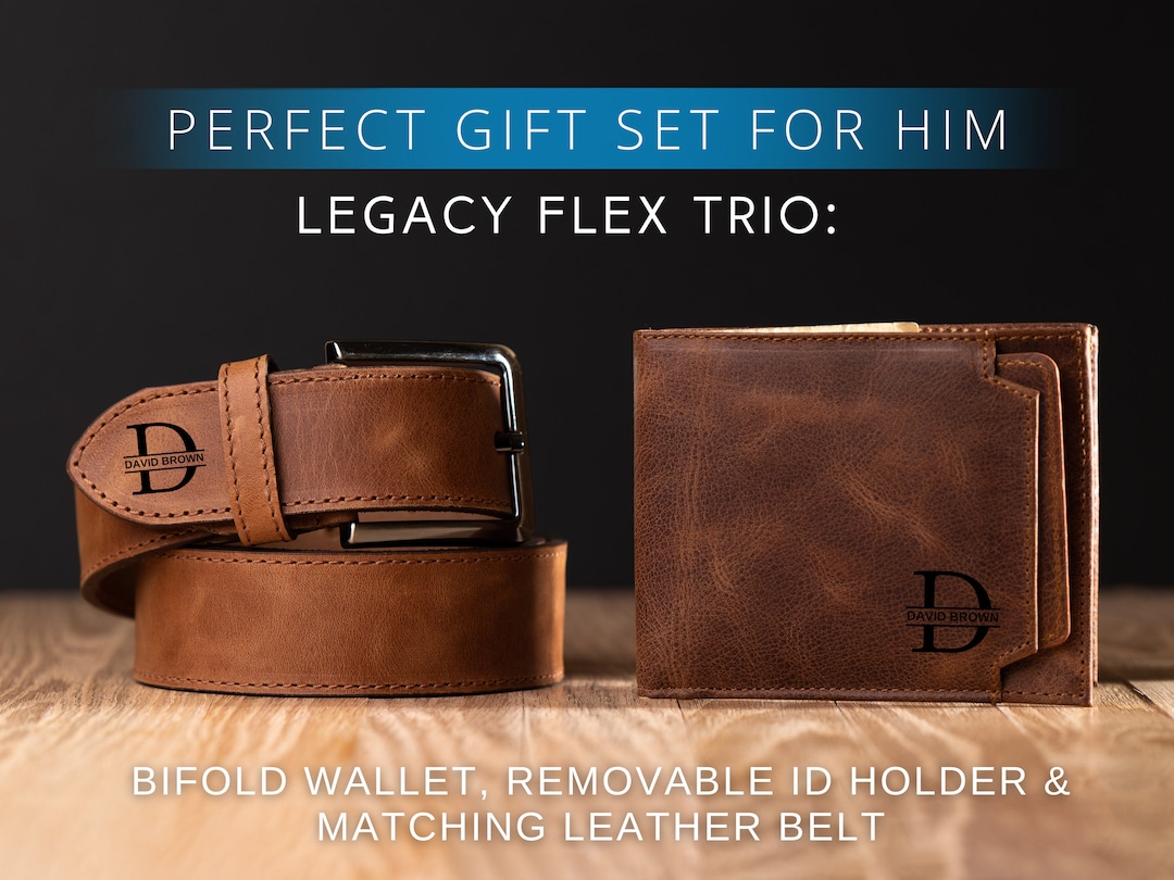 Personalized Leather Gift Set for Him, Leather Wallet With Removable — free download