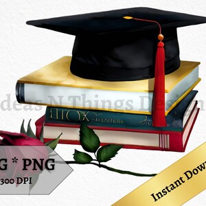 Graduation SVG and PNG Graduation Cap Instant Download For Banners, Invitations, Custom Gifts Graduation Cap Clipart rt for Commercial Use