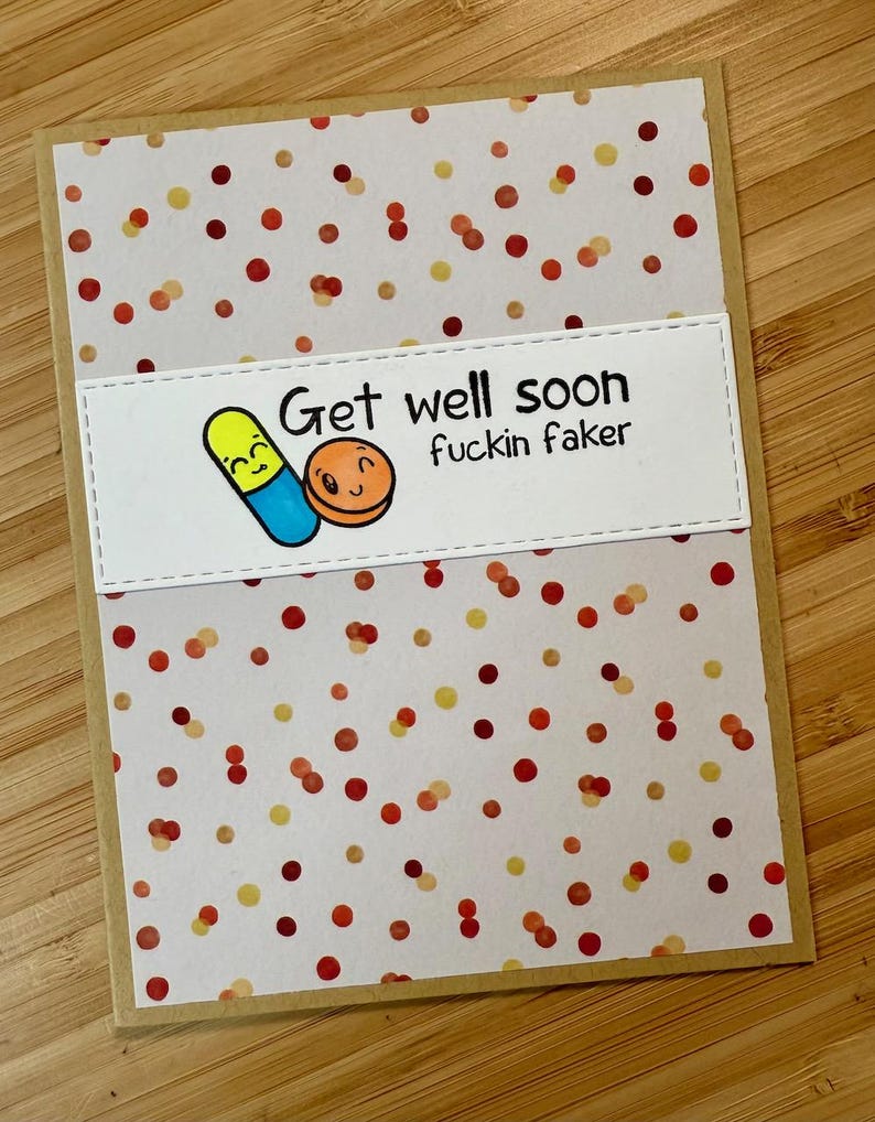 Funny Get Well Card: Sweary Snark for Coworker, Family, or Friend image 5