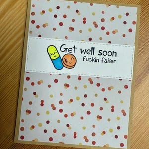 Funny Get Well Card: Sweary Snark for Coworker, Family, or Friend image 8
