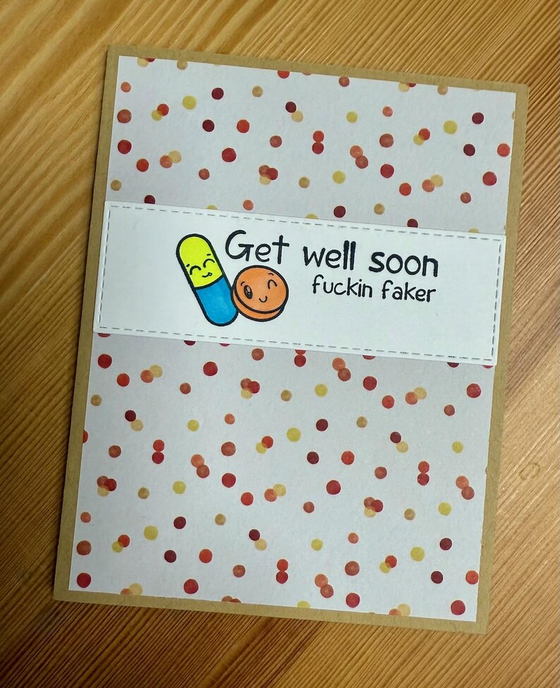 Funny Get Well Card: Sweary Snark for Coworker, Family, or Friend image 8