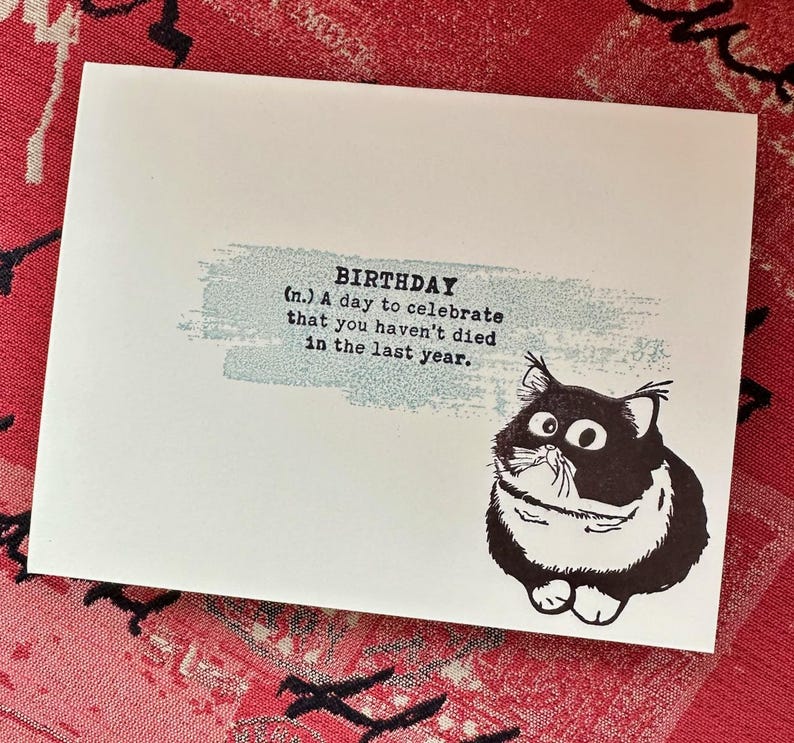 Funny Grumpy Cat Birthday Card, Sarcastic Feline Bday Card - Etsy