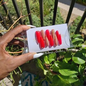 Press Ons | Matte Glossy | Hand Painted Press On Nails | Fake Nails | Stiletto Oval Almond Square Coffin Ballerina | Long Medium Short