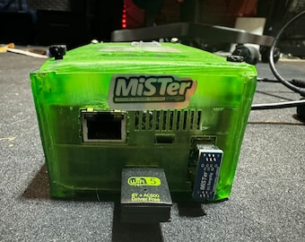 Transparent Resin Case for Mister FPGA with +I/O Board + USB HUB