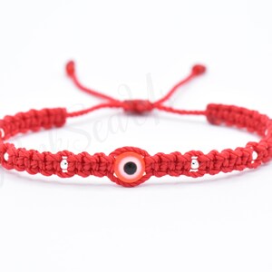 Evil eye bracelet, Red string good luck bracelet, evil eye protection wristband, unisex red string  adjustable bracelet for man/woman