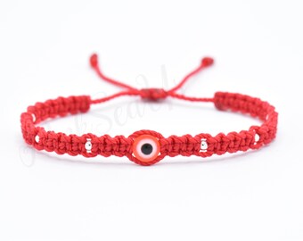 Evil eye bracelet, Red string good luck bracelet, evil eye protection wristband, unisex red string  adjustable bracelet for man/woman