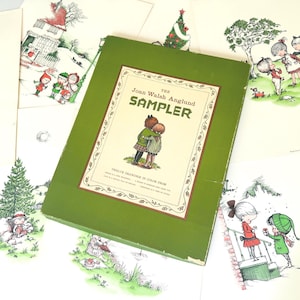 Impresiones a color de Joan Walsh Anglund: Arte navideño y romántico de los años 60 (conjunto parcial de 6/12)