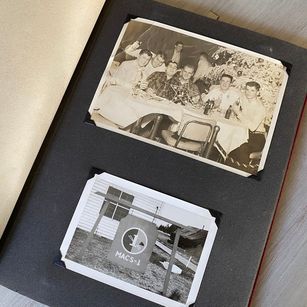 1950s Military Photo Album with Ephemera/Memories of Korea & Japan 1955-56/MACS-1/Marine Air Control Squadron 1/Black and White Photos
