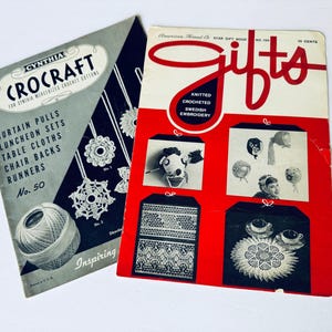Vintage Crochet, Knitting, Embroidery Pattern Books/American Thread Co. STAR Gift Book No. 150 & Crocraft by Cynthia/Circa 1940s-50s