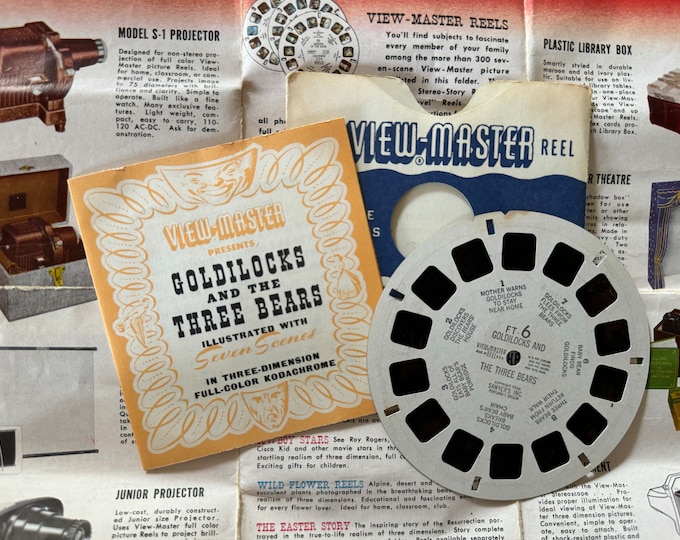 1940s Goldilocks and the Three Bears View Master Reel T. 6 With Booklet ...