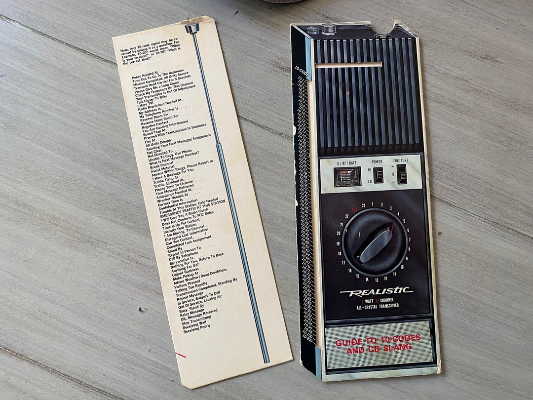 1970s CB Slang/guide to 10 Codes and CB Slang/radio Etsy