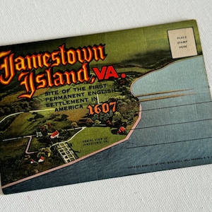 1940s Jamestown Island Va. Souvenir Folder ©1948 Curt Teich & Co/By The Association for the Preservation of Virginia Antiquities, Richmond