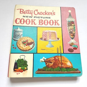 1961 Betty Crocker&#39;s New Picture Cook Book 1st Edition 4th Printing Cookbook NICE COPY Vintage Recipes Binder/Vintage Cookbook/Mid Century