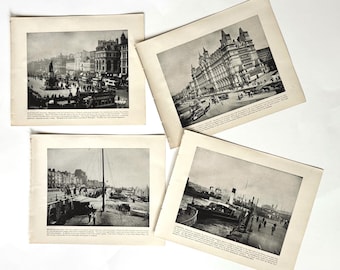 Antique London Photograph Plates (1891 Book) – Liverpool, Brighton, Manchester, OR Lime Street Liverpool