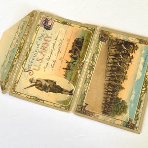 Antique U.S. Army Camp Cody Souvenir Folder, 136th Infantry Regiment: Curt Teich & Co. #1791