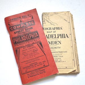 1948 Complete Street Guide to Philadelphia with Detailed Street Map/Published by Geographia Map Co./Vintage Philadelphia Pennsylvania