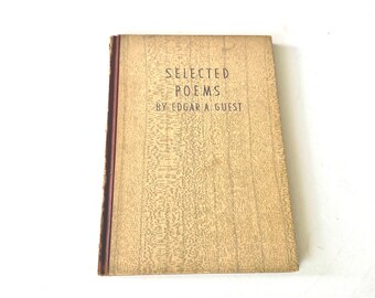 1940 "Poemas selectos" de Edgar A. Guest - Libro de poesía antiguo