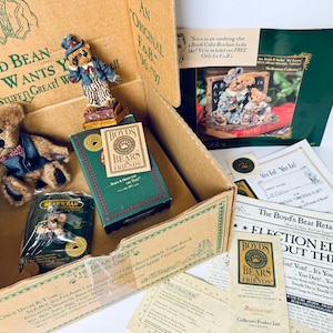 1996-97 Official Original FoB of The Loyal Order of Friends of Boyds Membership Kit/NOS/Uncle Elliot The Head Bean Wants You/Kit Ephemera