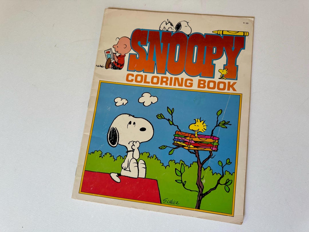 Vintage Snoopy Coloring Book ©1982/schulz/charlie Brown/peanuts ...