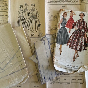 1950s McCalls Dress & Stola Muster 9241/Größe 12/©1953/Mid Century Dress Pattern/Vintage Neckholder Dress Pattern/Circular Flared Rock