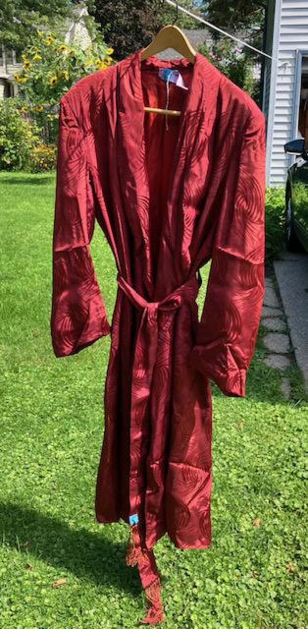 1940s Men's Satin Royal Robes Bathrobe - 46