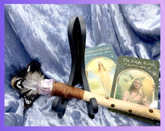 Magic Wand Made With Natural Oak Wood FallenBranch, Hand Craved Wand With Gemstones, Alter Magic Wand, Wicca Accessories, Wizard Wand