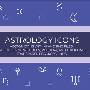 ícones de astrologia acidente vascular cerebral ajustável glifos de astrologia glifos de planetas símbolos de planetas asteróides aspectos menores aspectos principais signos do zodíaco