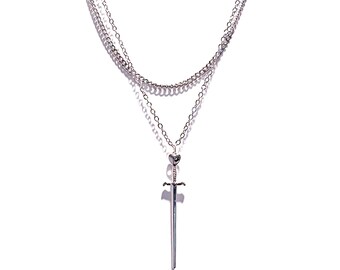 Hartzwaardketting - gerhodineerde dubbellaagse ketting