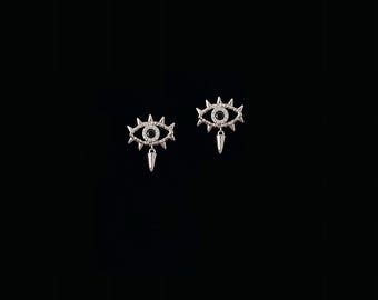 All Seeing Evil Eye Spike-oorbellen - mini