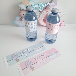 Gender Reveal Water Labels, Gender Reveal Party Decorations, Baby Announcement, Baby Shower