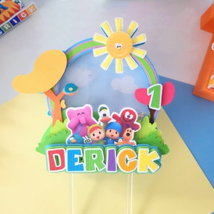 Pocoyo Cake Topper for Party Decorations, Personalized cake topper, Pocoyo Birthday, Pocoyo Center Pieces