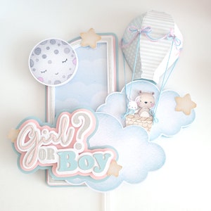 Gender Reveal Cake Topper, Gender Reveal Party, Gender Reveal, baby announcement, baby decor, baby shower, Baby Party Decorations