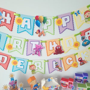Pocoyo Birthday Banner, Party Decorations, Personalized Banner, Pocoyo Birthday
