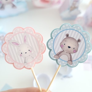 Gender Reveal Cupcake Topper, Party Decorations, Gender Reveal Party, Baby Announcement, Baby Shower
