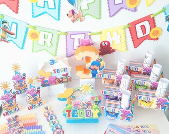 Handmade Pocoyo Theme Party Kit: Personalized Birthday Decoration