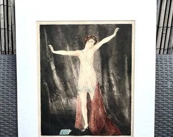 Original Rare Vintage 1920’s Hand signed Etching P. E. Felix ‘Untitled’
