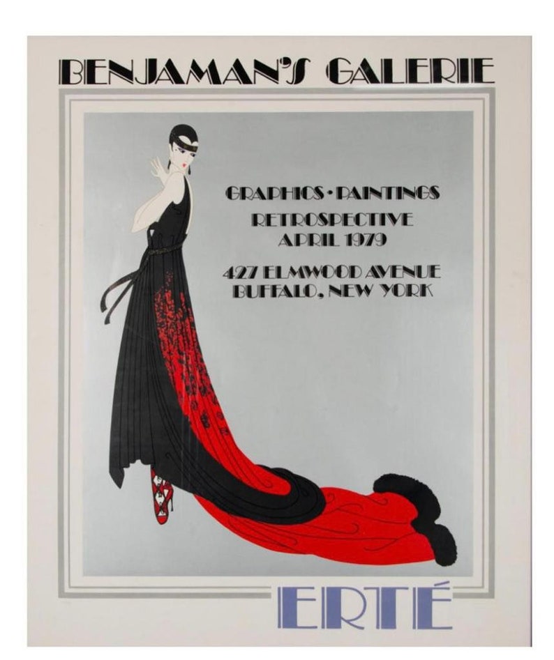 Original Rare Vintage Erte Poster for Benjaman’s Galerie New York ...