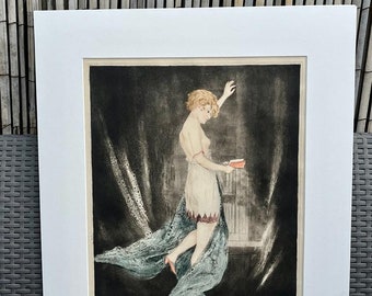 Original Rare Vintage 1920’s Hand signed Etching P. E. Felix ‘Untitled’