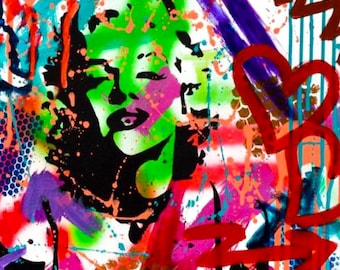 Nastya Rovenskaya Original Mixed Media Shadow Of Marilyn Monroe