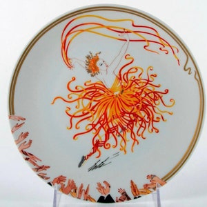 Original Vintage Erte Hibel Studio Collector Plate, ‘Applause’