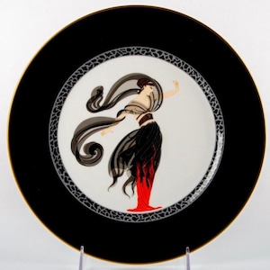 Original Vintage Erte Mikasa China Collector Plate ‘Flames D’Amour’