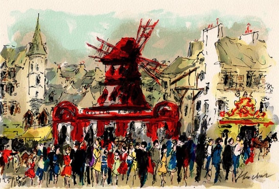 Urbain Huchet Hand Signed Vintage Original Framed Lithograph - Etsy