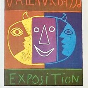 Original Vintage Lithograph Posters Of Pablo Picasso - from 1957 First Edition - 23/24