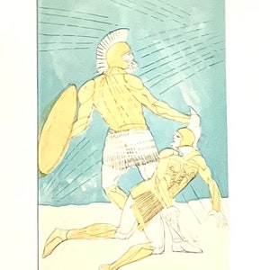 Elisabeth Frink RA Original Vintage Lithograph The Iliad (1974 Folio Society)