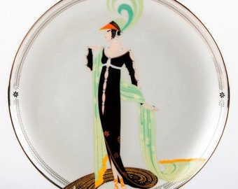 Original Vintage Franklin Mint House of Erte Collector Plate, ‘Directoire’