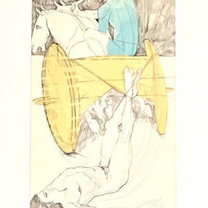 Elisabeth Frink RA Original Vintage Lithograph The Iliad (1974 Folio Society)